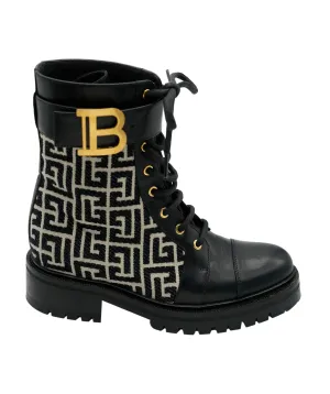 Balmain black and cream boots ALC0363
