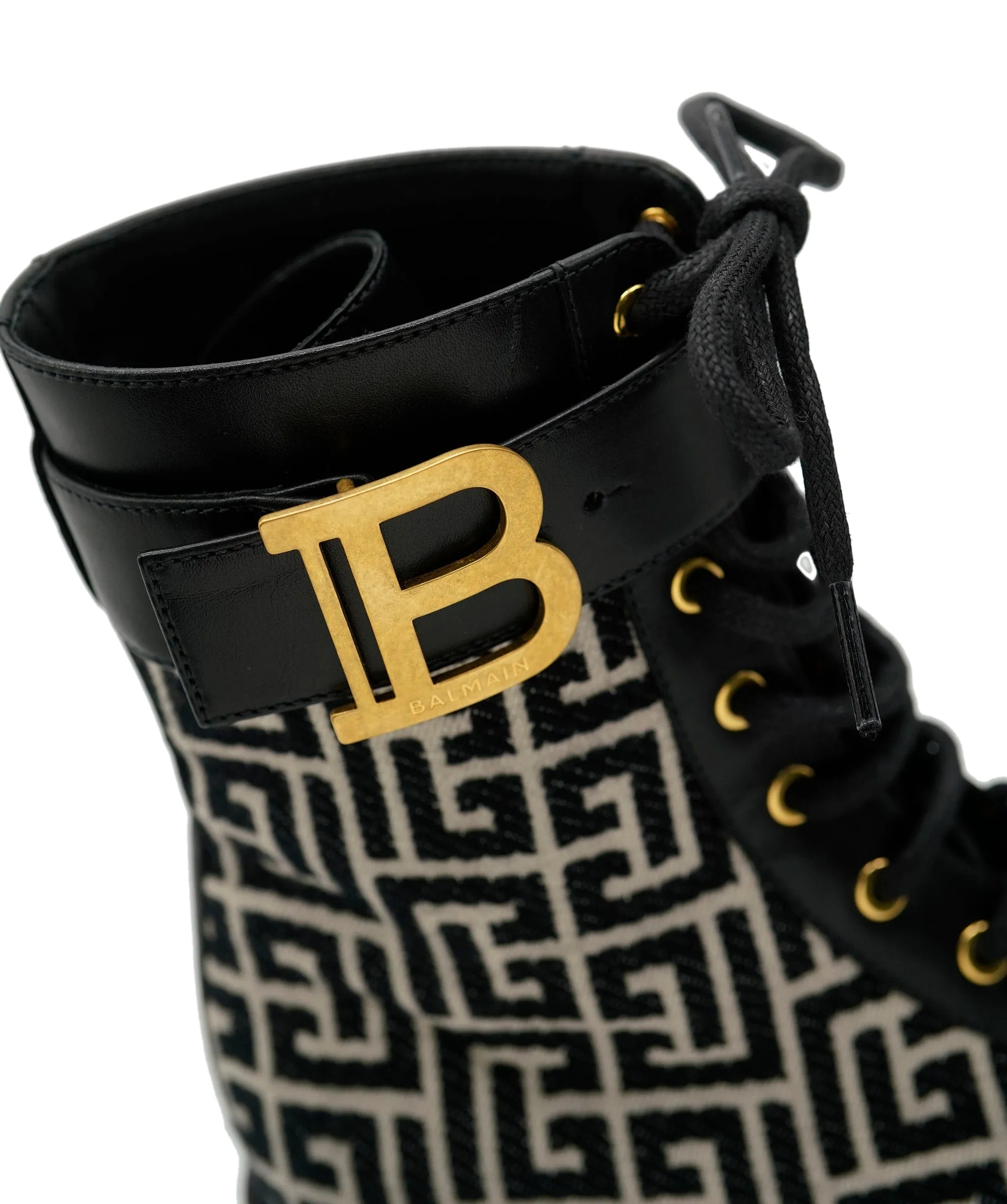 Balmain black and cream boots ALC0363