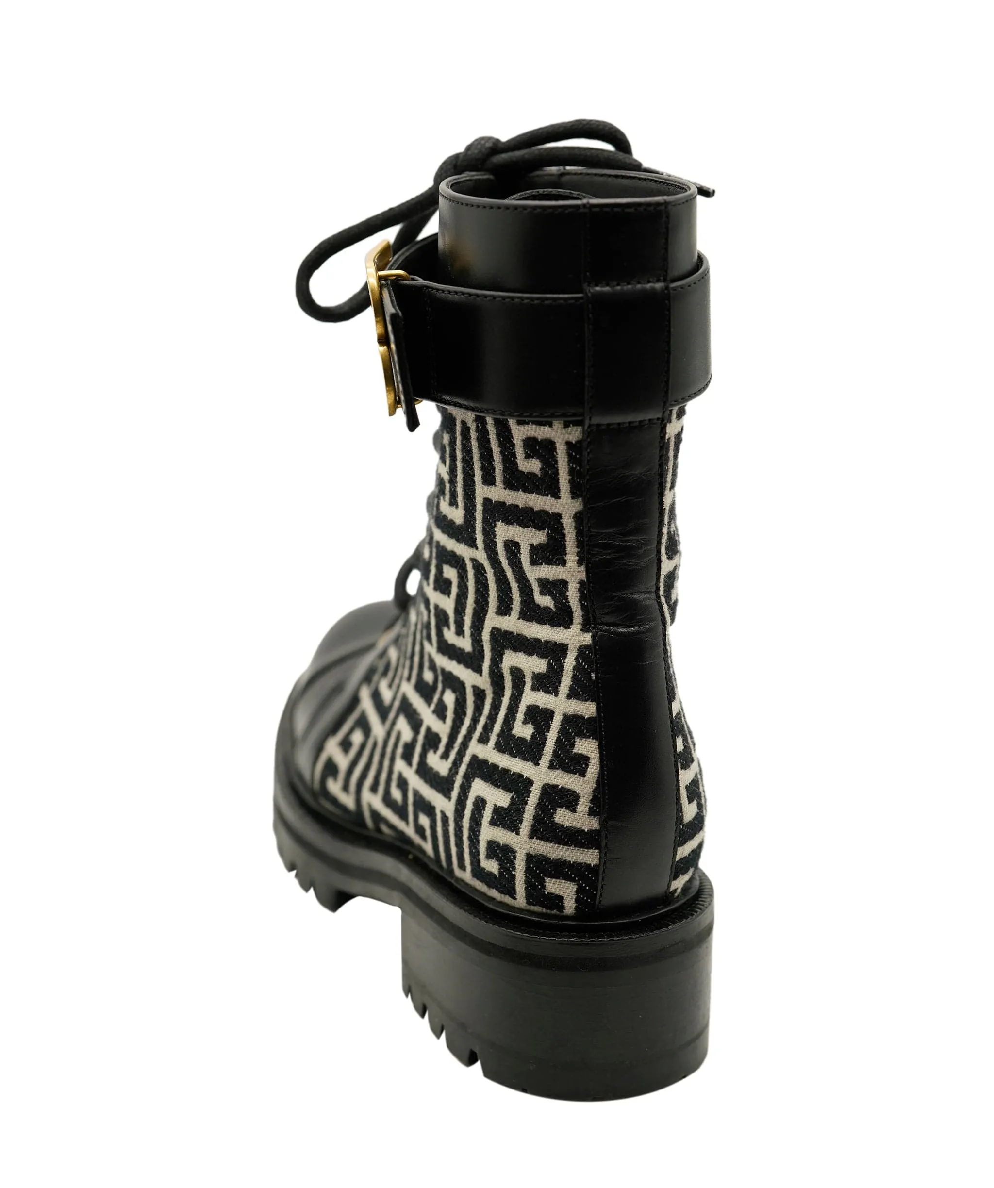 Balmain black and cream boots ALC0363