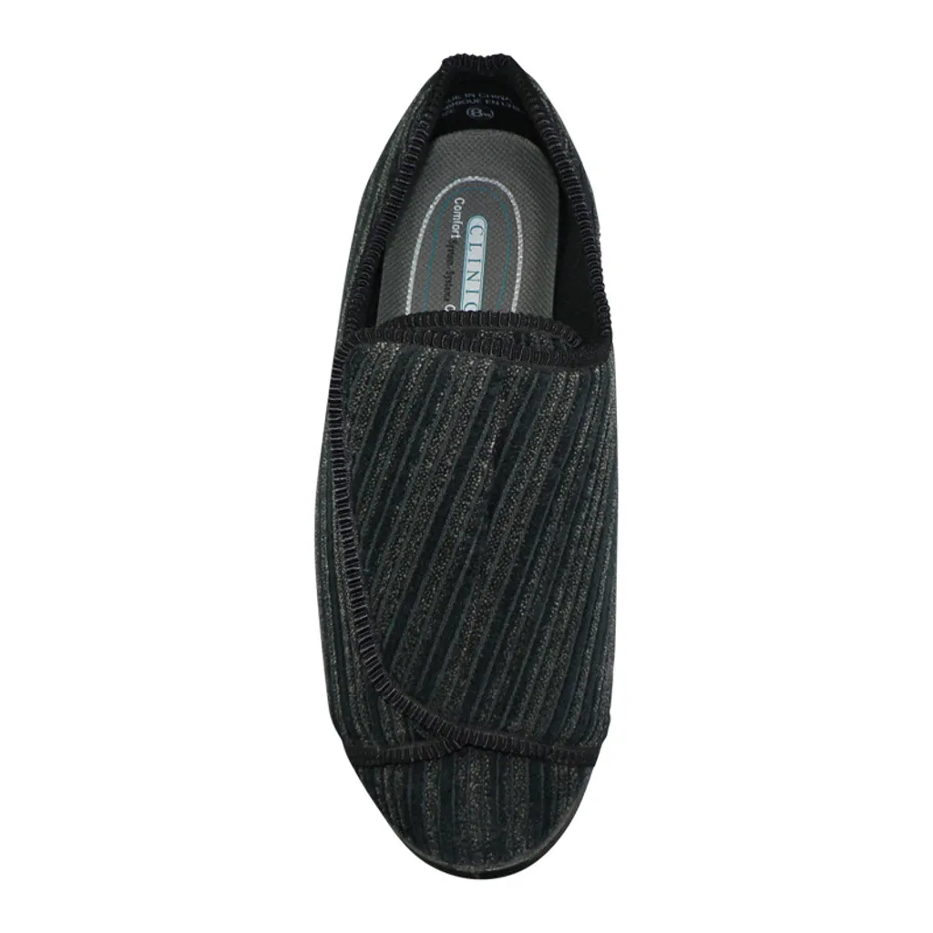 CLINIC Comfort System Men’s Clinic Slipper, Black, 10