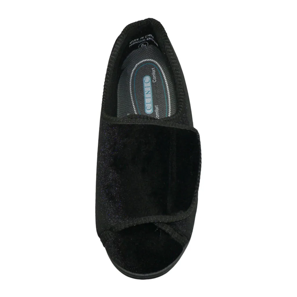 CLINIC Comfort System Women’s Clinic Slipper, Black, 7