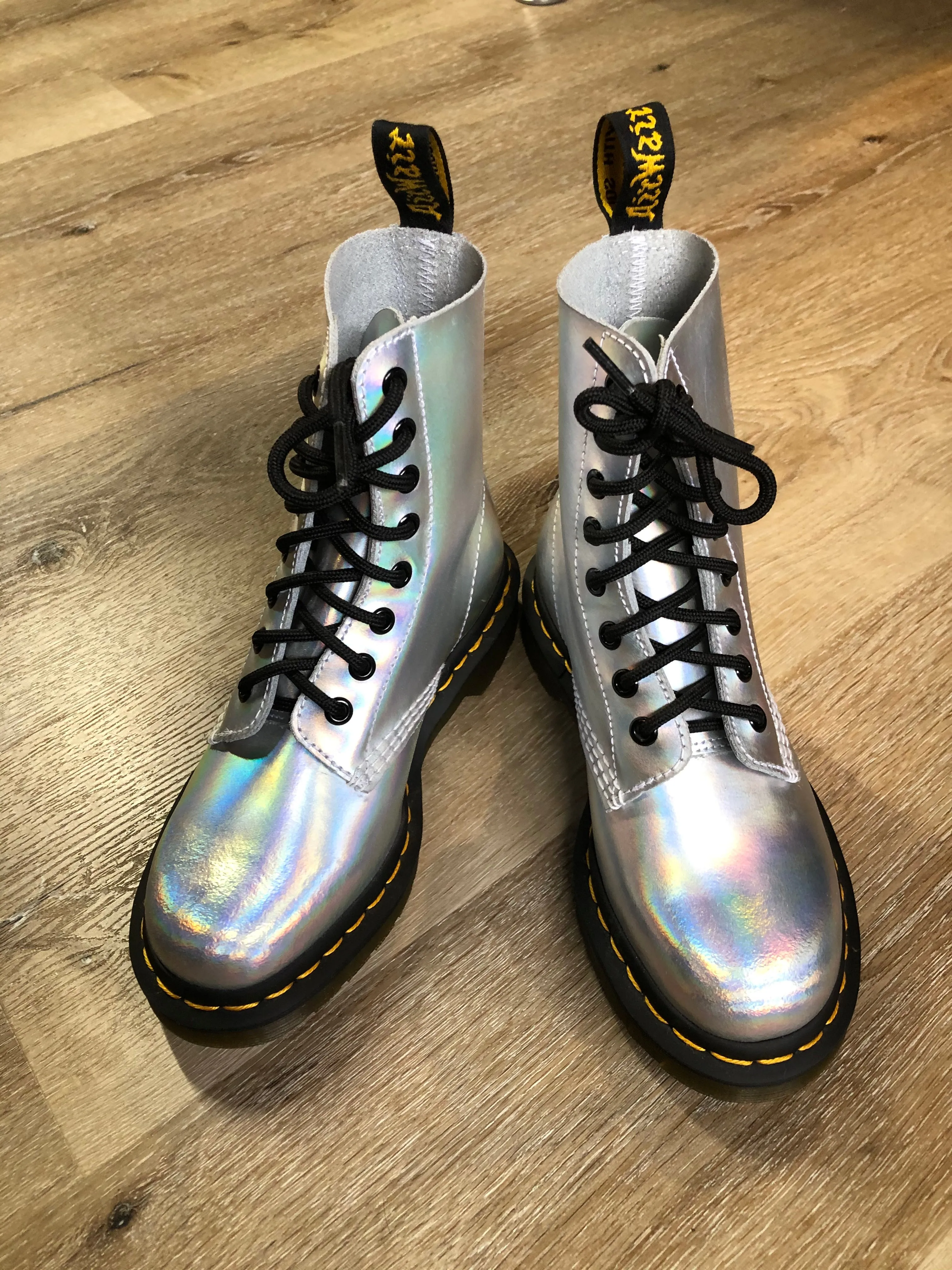 Doc Martens Holographic Silver 1460 Boot, SOLD