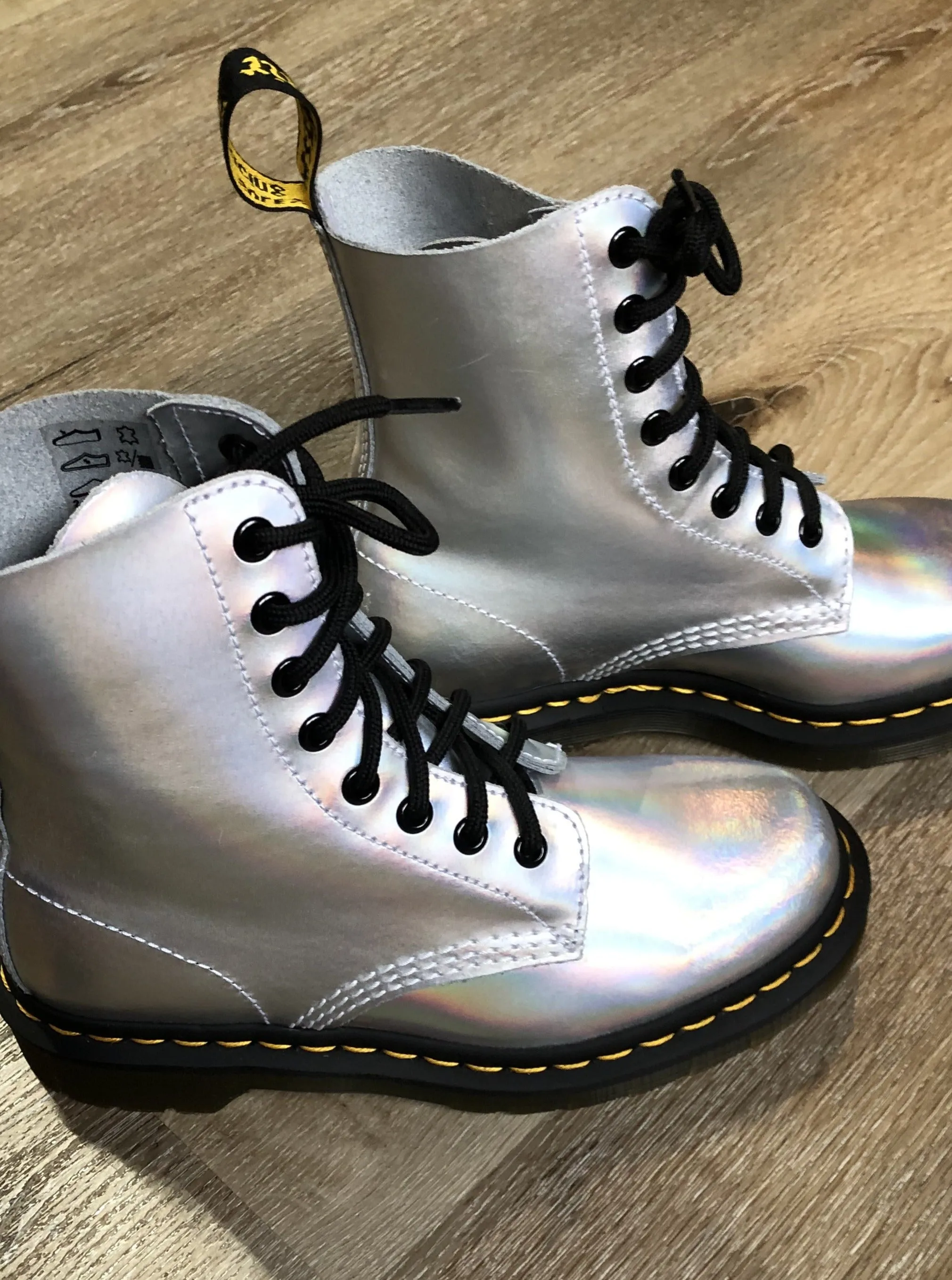 Doc Martens Holographic Silver 1460 Boot, SOLD