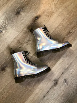 Doc Martens Holographic Silver 1460 Boot, SOLD