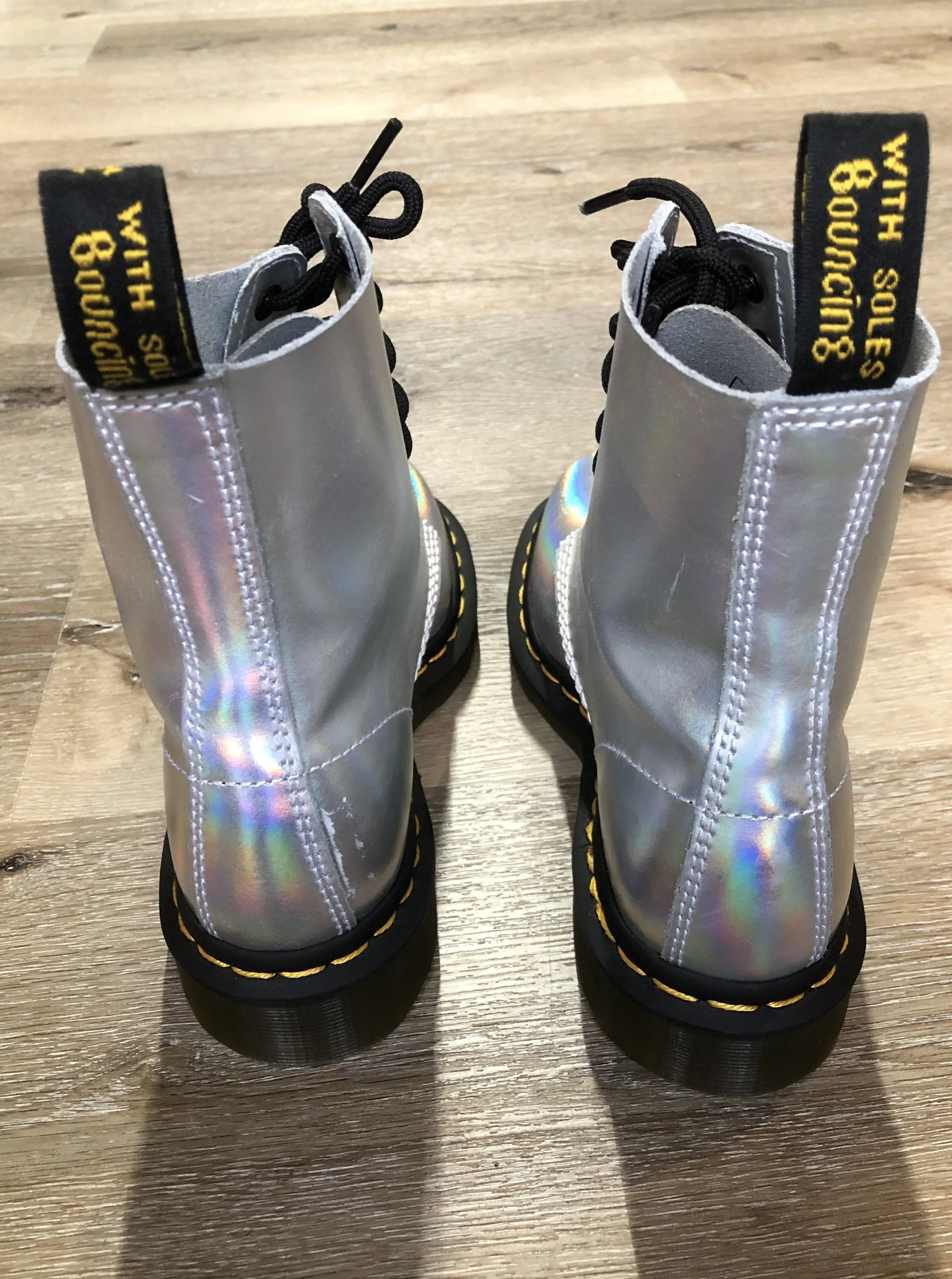 Doc Martens Holographic Silver 1460 Boot, SOLD