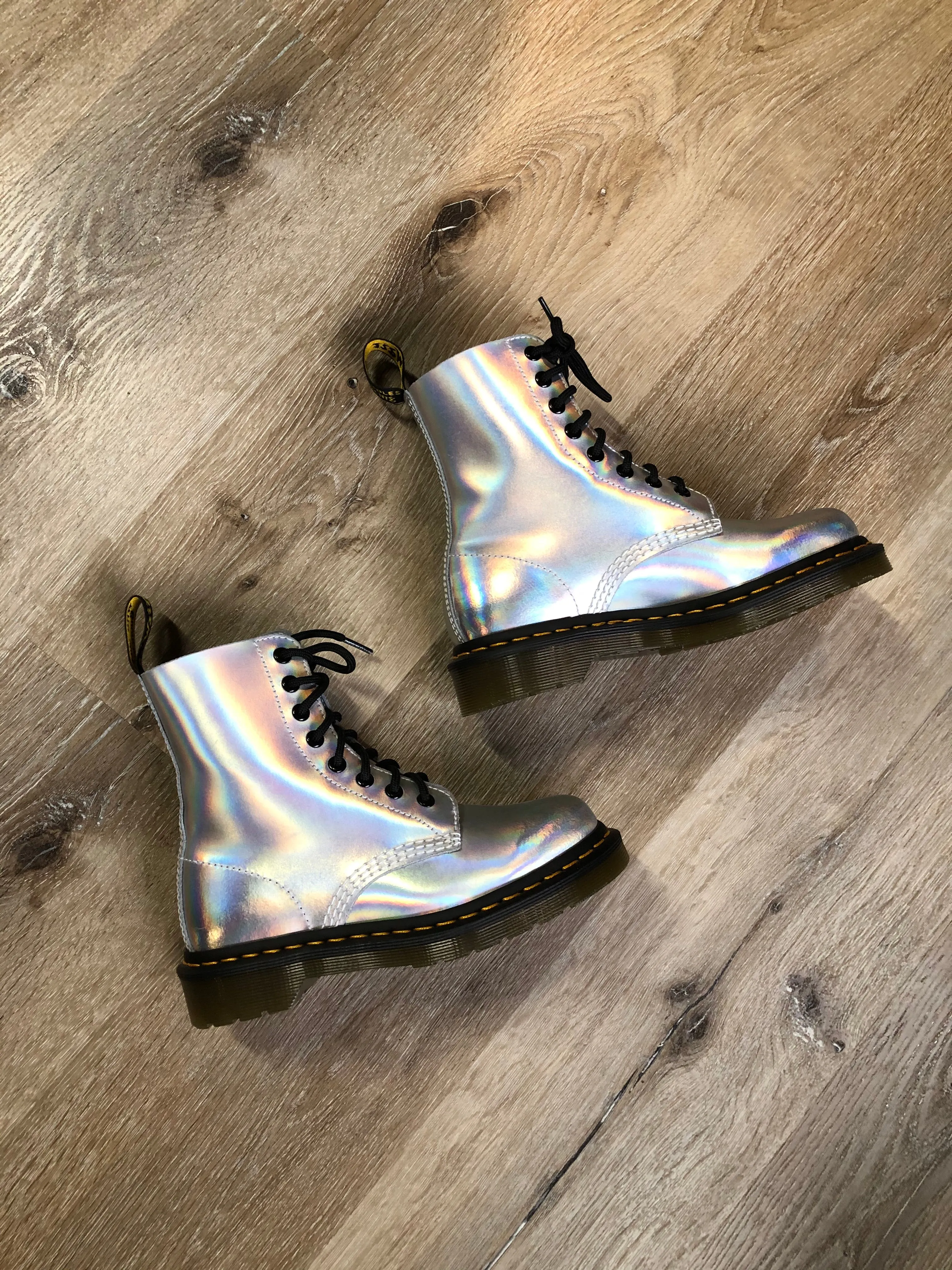 Doc Martens Holographic Silver 1460 Boot, SOLD