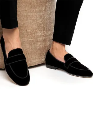 European and American black loafers, both business and casual shoes, suede British penny loafers for men, lazy ones