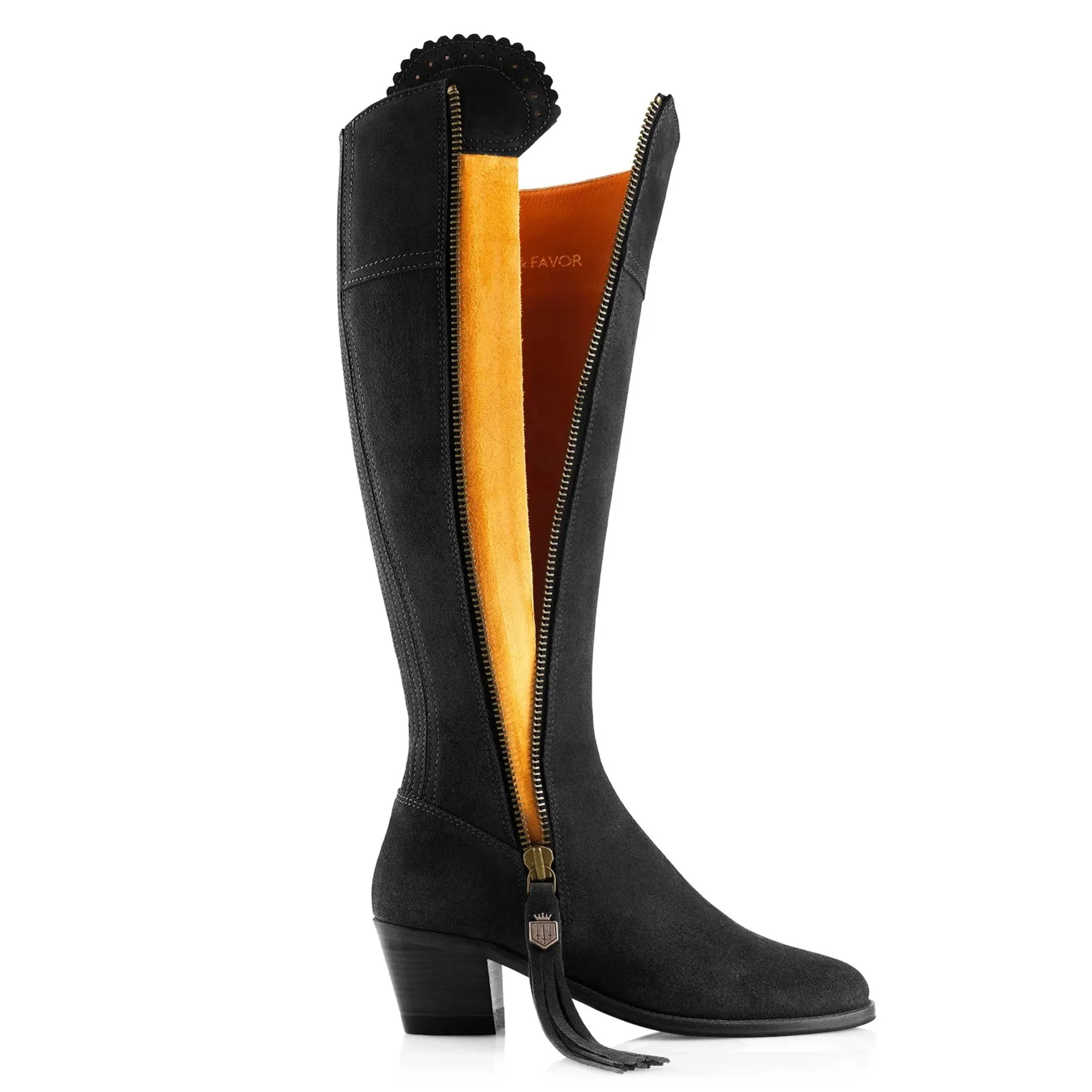 Fairfax & Favor Heeled Regina Boot - Black
