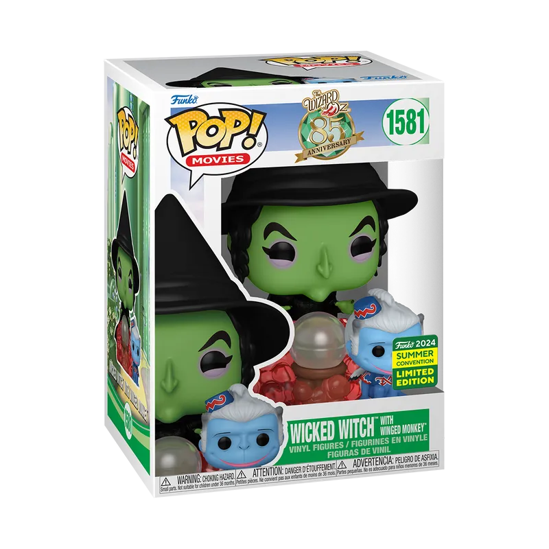 Funko Pop! & Buddy Movies: The Wizard of Oz 85th Anniversary - Wicked Witch With Winged Monkey #1581 2024 Summer Convention