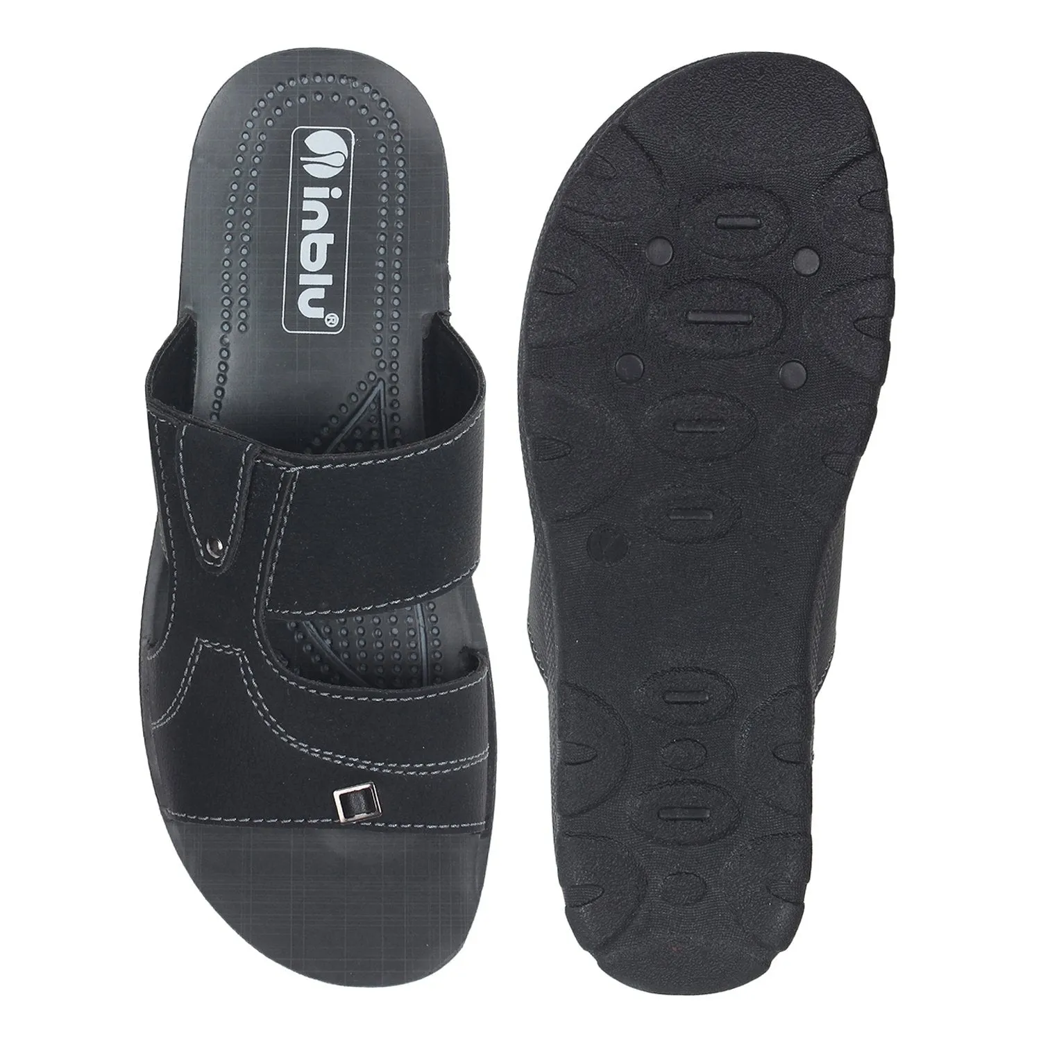 Inblu Men Slipper #GR02 - BLACK