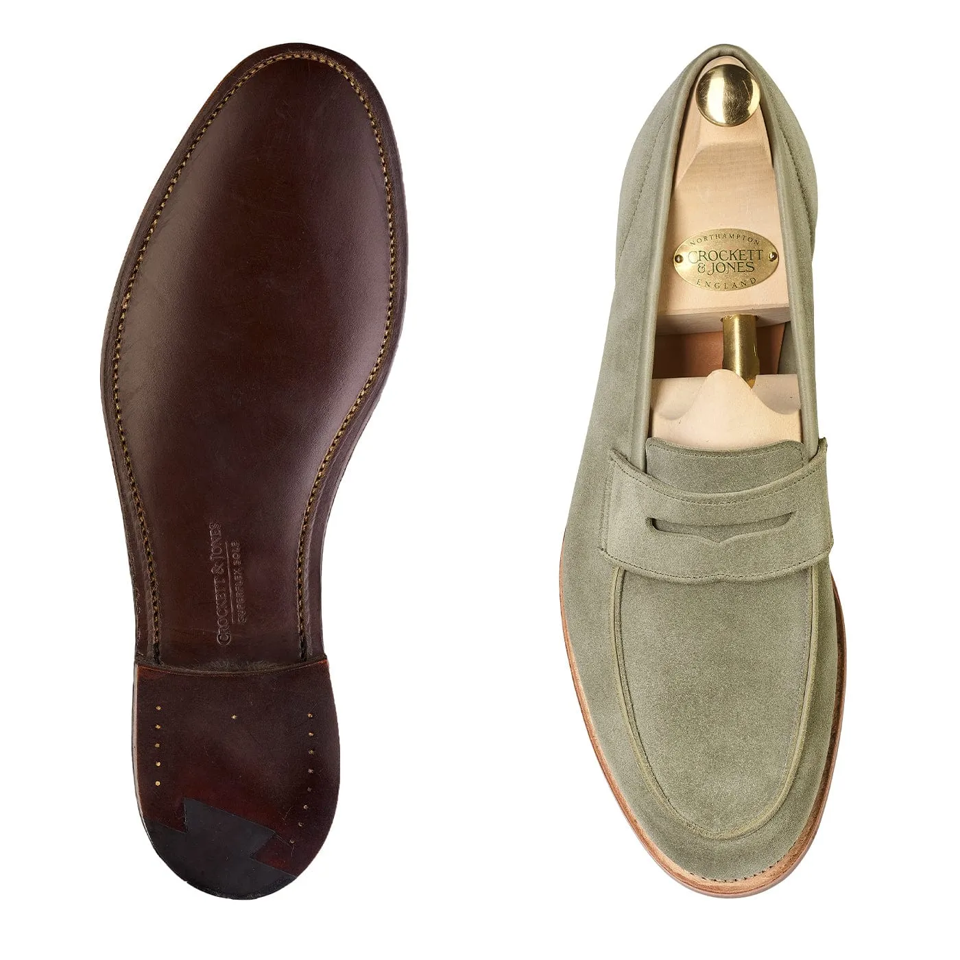 Lilou Pistachio Calf Suede
