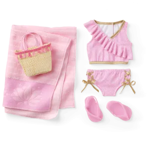 Rosy Resort Swimsuit for 18-inch Dolls