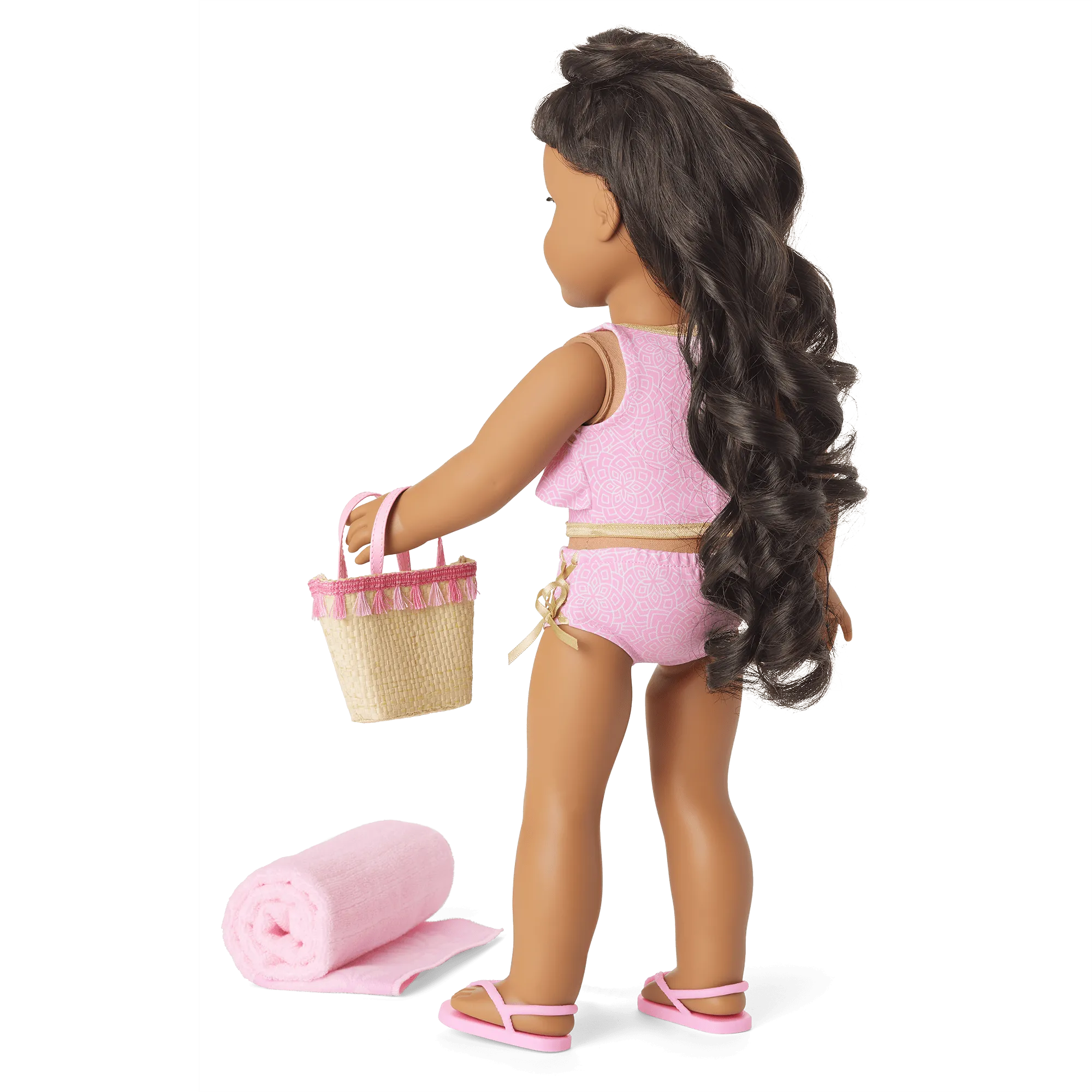 Rosy Resort Swimsuit for 18-inch Dolls
