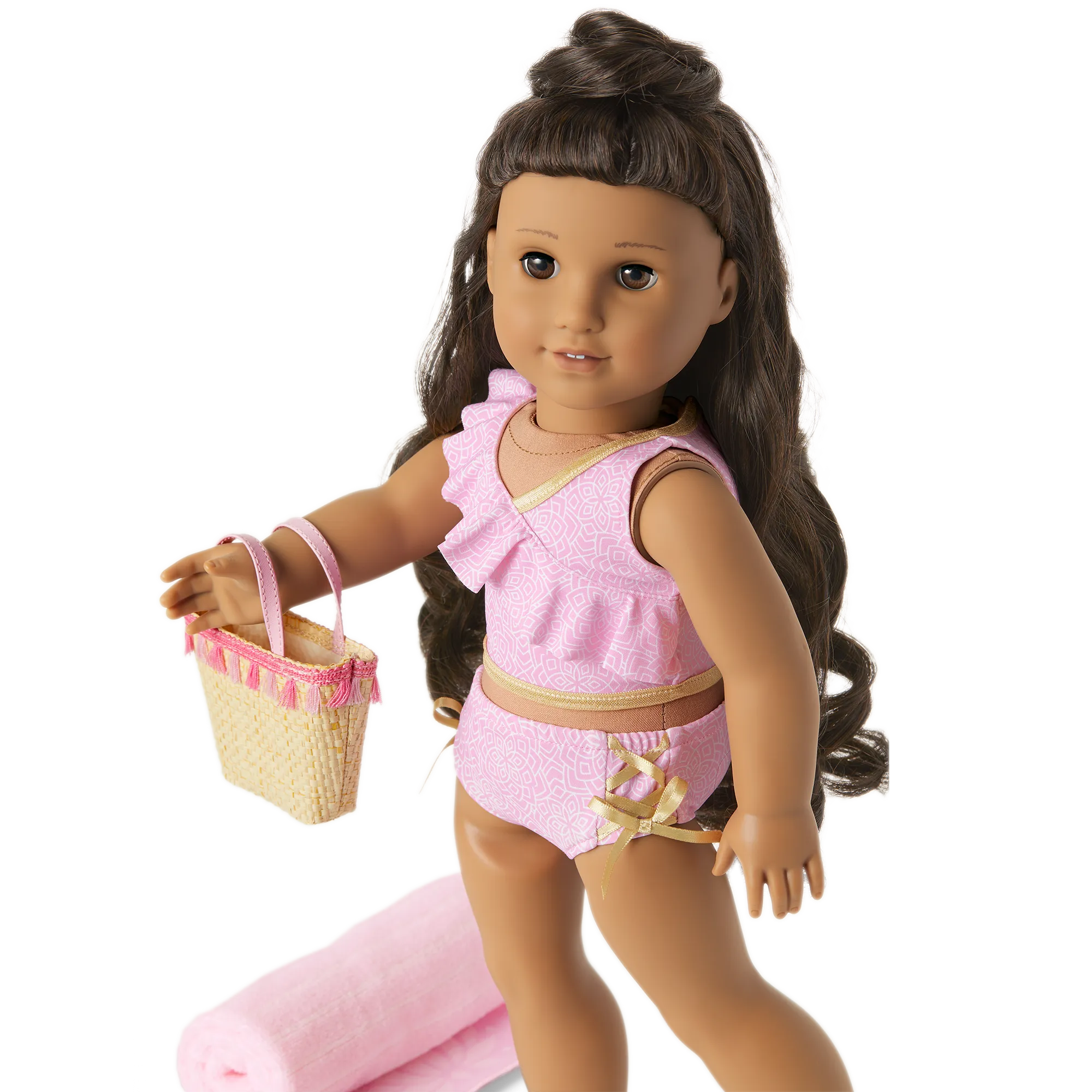Rosy Resort Swimsuit for 18-inch Dolls