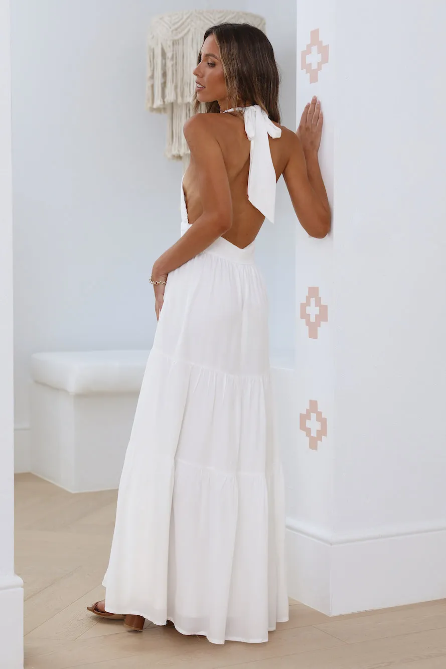 Sun Glare Maxi Dress White