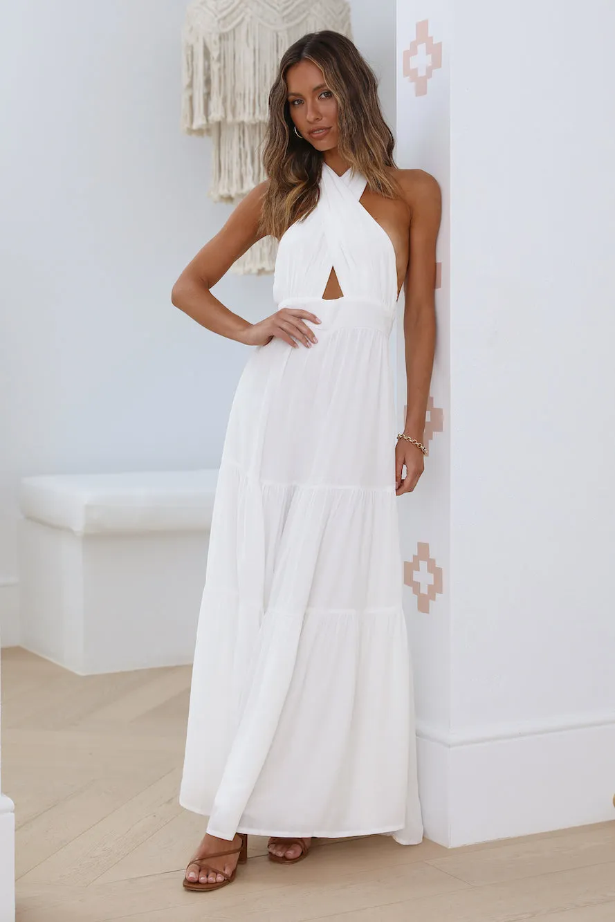 Sun Glare Maxi Dress White