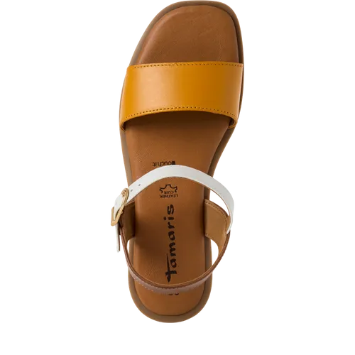 Tamaris Yellow Strap Flat Sandal|2816042457