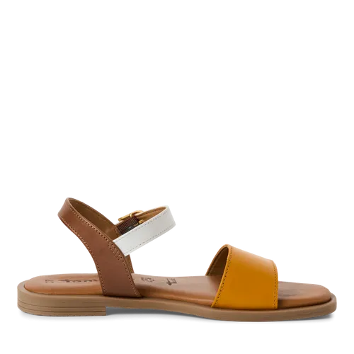 Tamaris Yellow Strap Flat Sandal|2816042457
