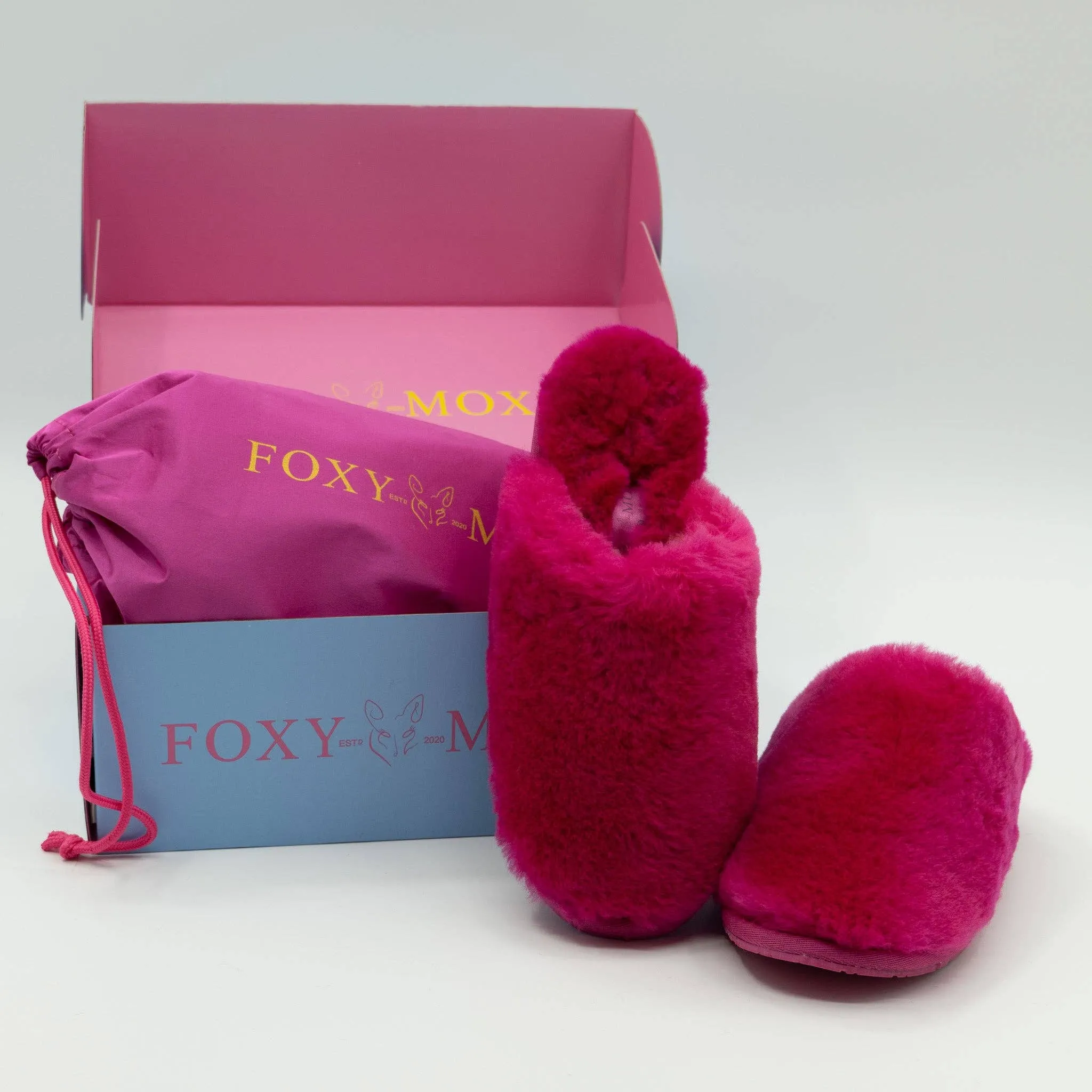 The Coco - Wool Slipper by Foxy Moxy in Fuchsia
