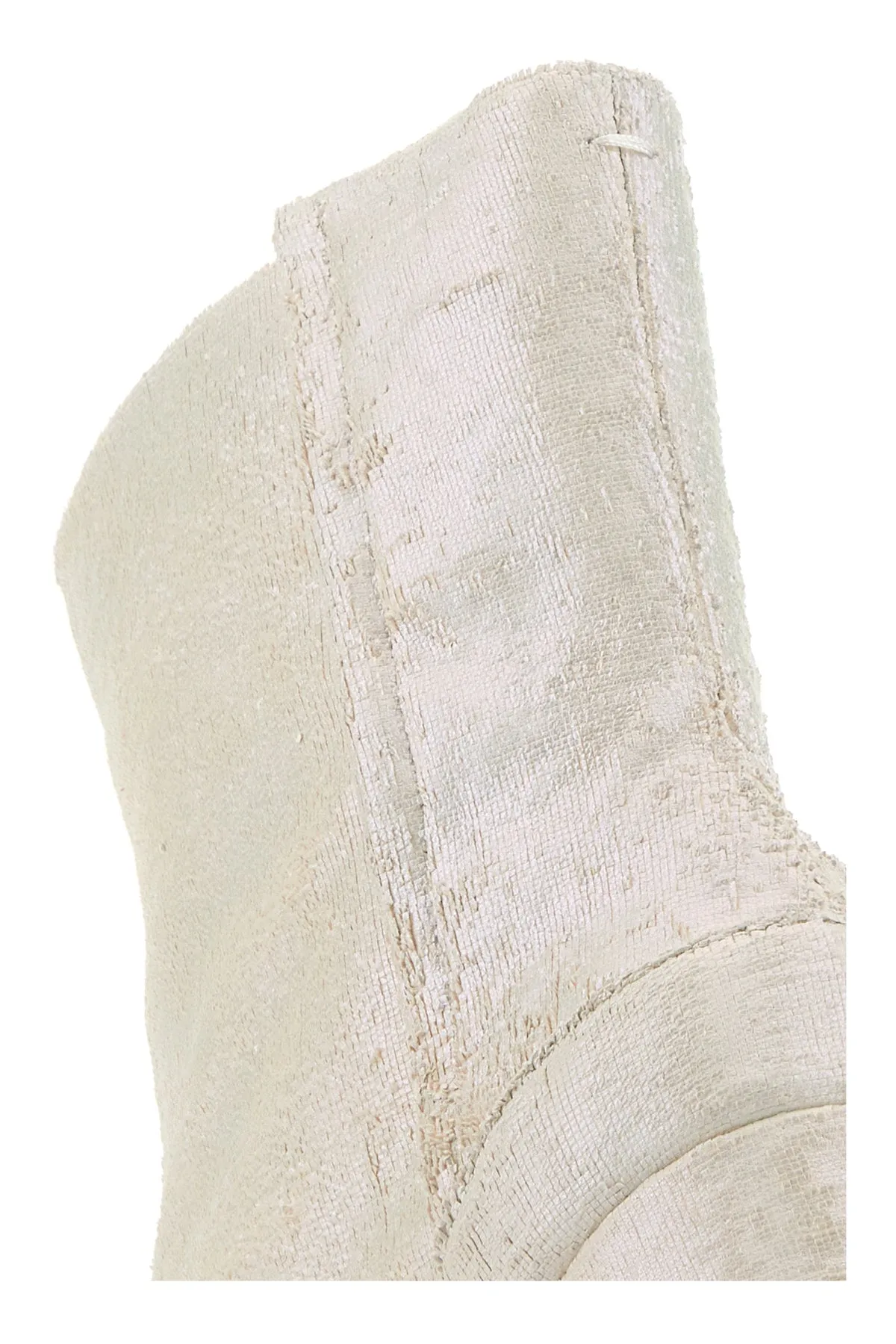 White leather Tabi ankle boots